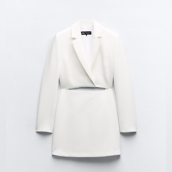 Zara blazer dress cut out formal suit mini - Picture 5 of 9